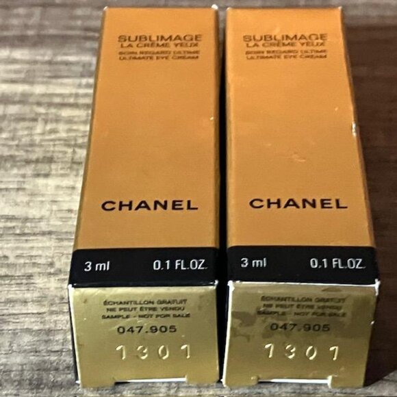 -Lot of 2 🌺- Chanel Sublimage La Creme Yeux Ultimate Regenerating Eye Cream 3ml - Picture 7 of 7